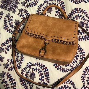 Tan leather purse